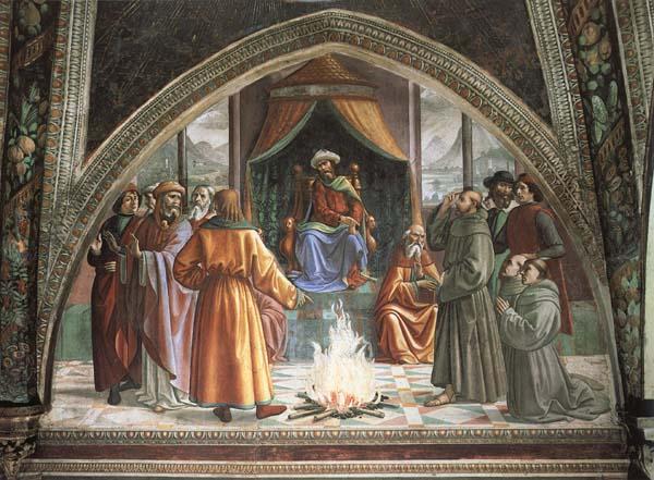 Domenicho Ghirlandaio Feuerprobe des Hl.Franziskus vor dem Sultan